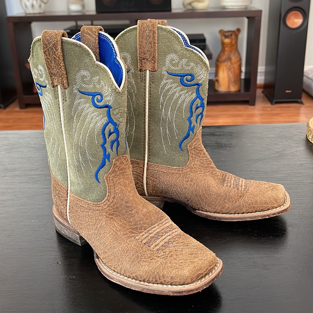 Ariat Mesteno Western 10016226  Brown Green Blue Size 13